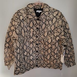 Good American NWT Faux Snakeskin Jacket Size 2 (medium size 6-8)